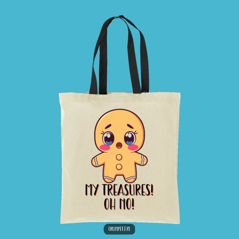 Funny Gingerbread Man Tote Bag: Carry Your Surprise with This Shocked Bag